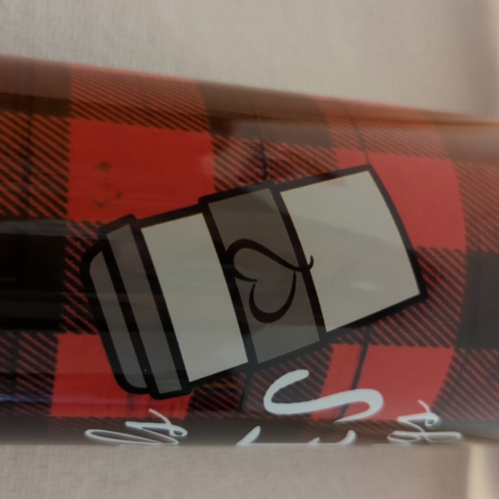 Christmas 20 oz tumbler "Flannels, Lattes and‎ leggings" - Picture 6 of 6